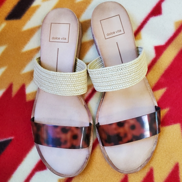 Dolce Vita Payce tortoise sandals slide on - Picture 2 of 7